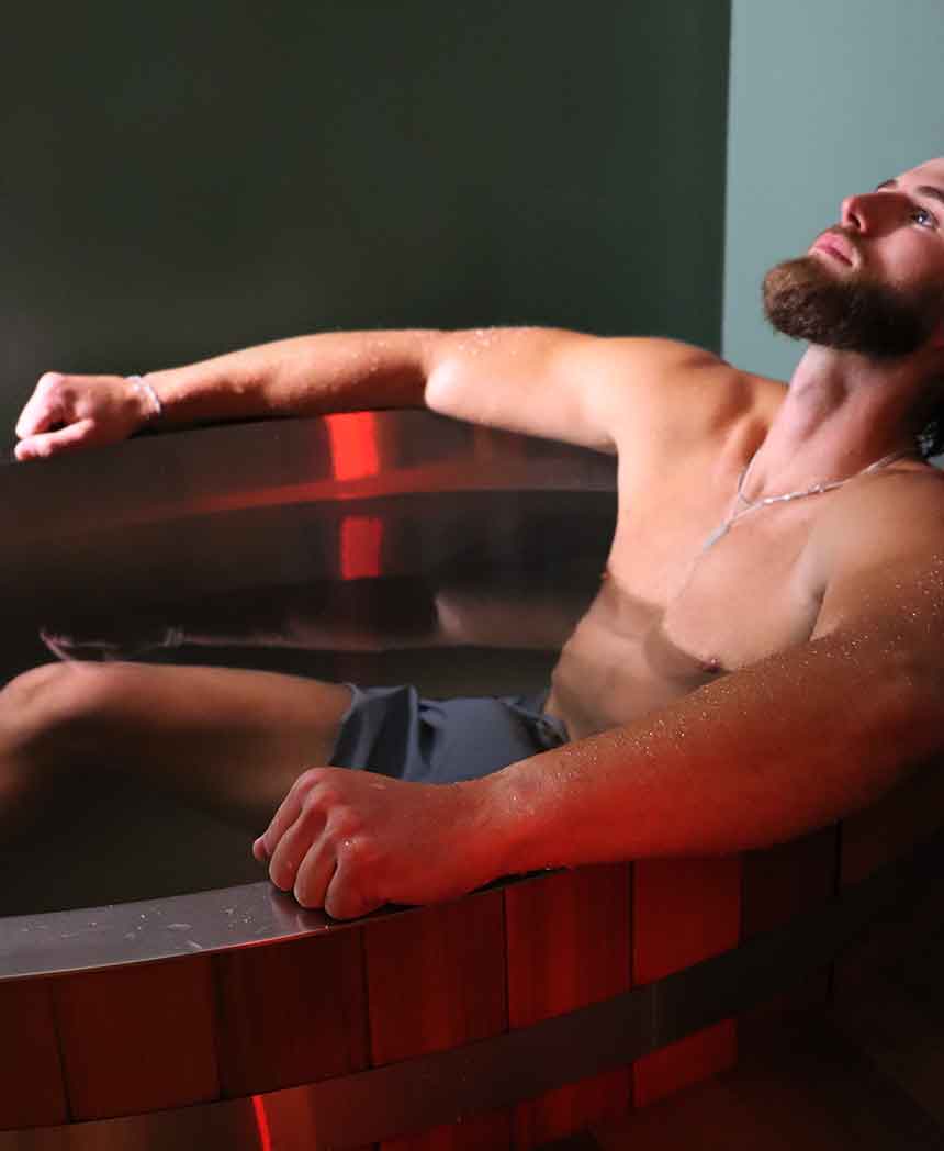 Cold therapy ice bath at CalmBar in Rozelle, Sydney